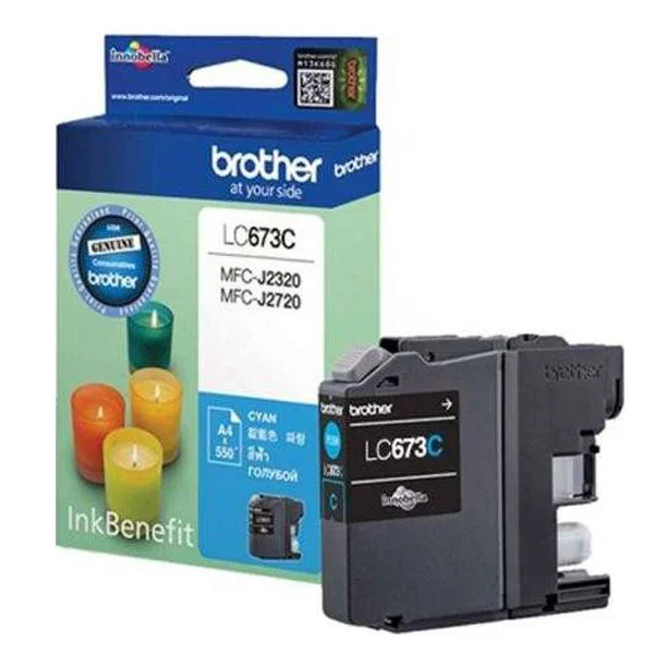 Brother LC-673 Cyan Genuine Ink Cartridge, LC673C