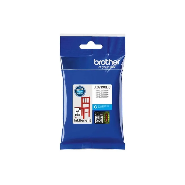 Brother LC3719XL C Cyan Original High Yield Ink Cartridge, LC-3719XLC