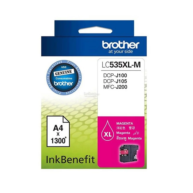 Brother LC535XL Magenta Original Ink Cartridge, LC535XL-M