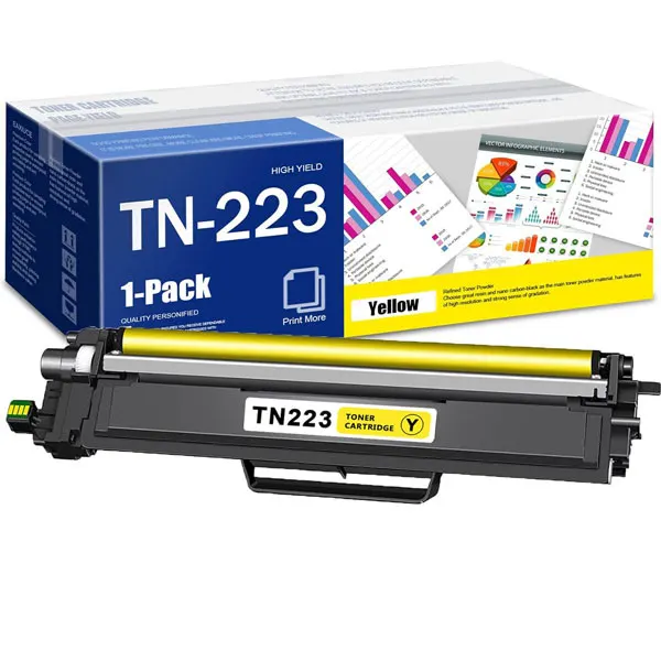 Brother TN-223 Yellow Compatible Toner Catridge, TN223Y