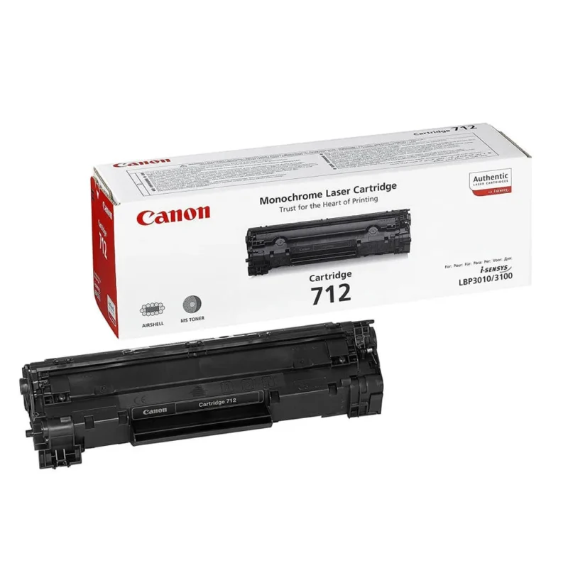 CANON 712 Black Original Toner Cartridge, 1870B002