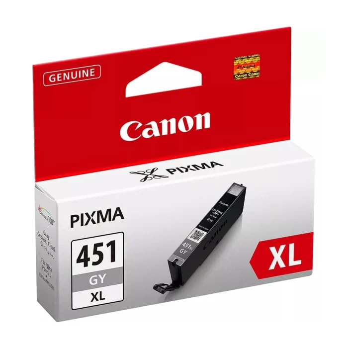 Canon Pixma CLI-451XL GY High Yield Grey Original Ink Cartridge, 6476B001