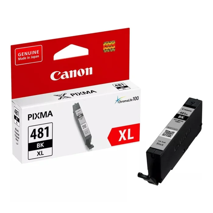 Canon Pixma CLI-481BK XL High Yield Black Original Ink Cartridge, 2047C001