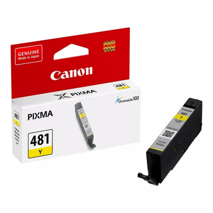 Canon Pixma CLI-481Y Yellow Original Ink Cartridge, 2100C001