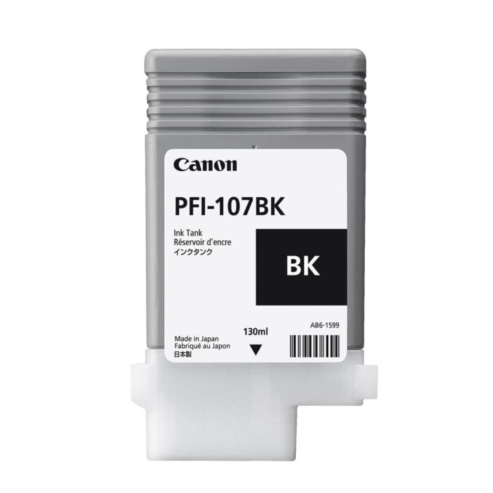 Canon PFI-107BK Black Dye Ink Tank Original Cartridge 130ML