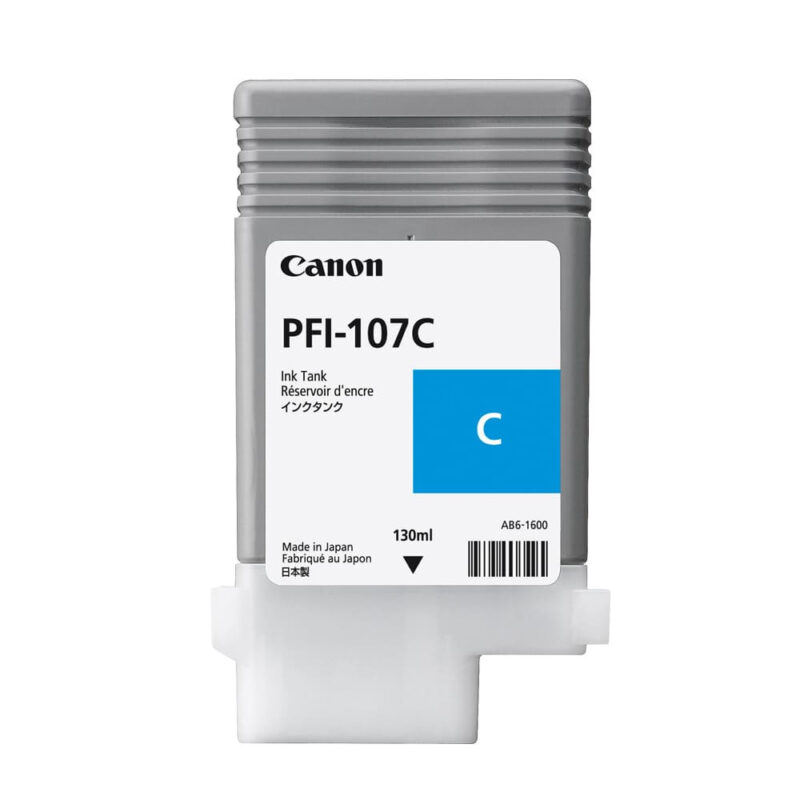 Canon PFI-107C Cyan Dye Ink Tank Original Cartridges 130ML