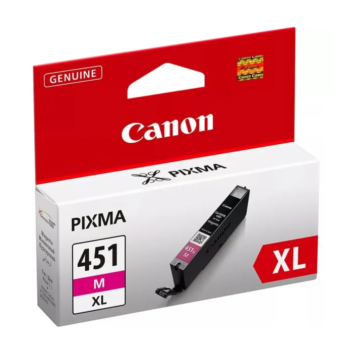 Canon Pixma CLI-451XL M High Yield Magenta Original Ink Cartridge, 6474B001