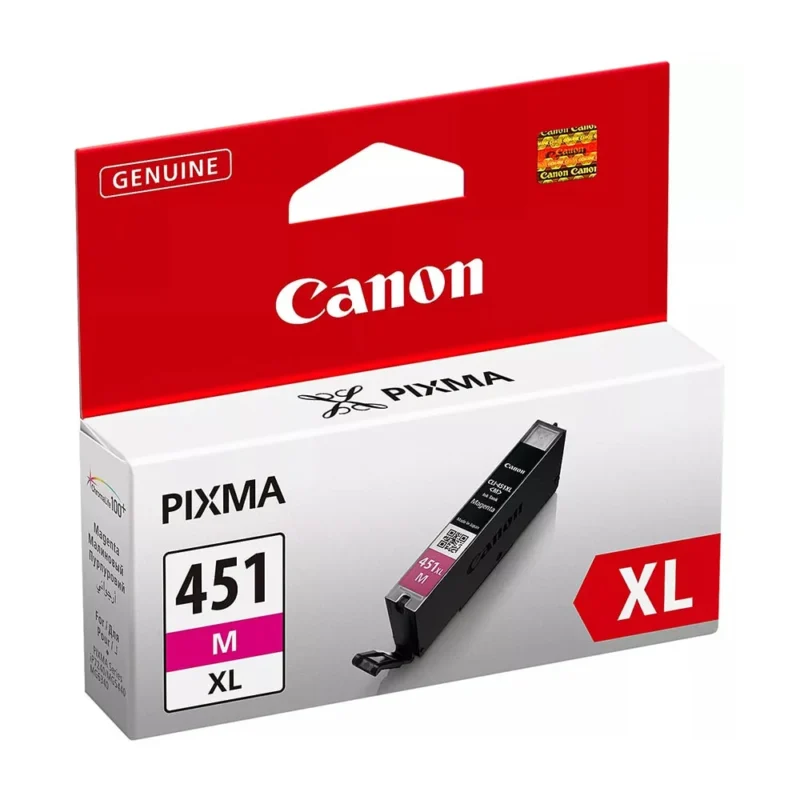 Canon Pixma CLI-451XL M High Yield Magenta Original Ink Cartridge, 6474B001