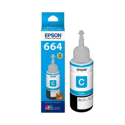 Epson 664 / T6642 Cyan Original Ink Bottle – 70ml