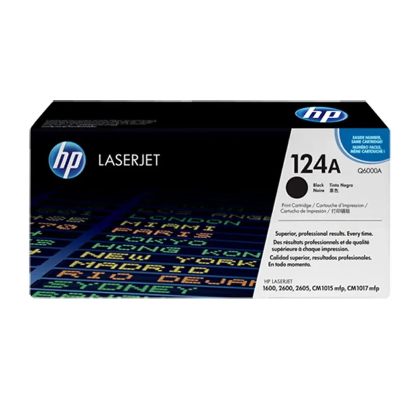 HP 124A Black Original Laserjet Toner Cartridge, Q6000A