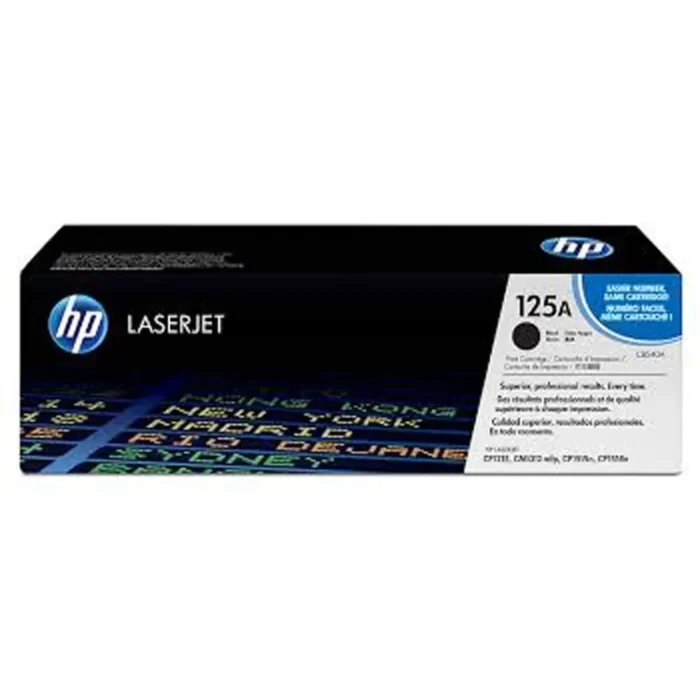 HP 125A Black Original Laserjet Toner Cartridge, CB540A