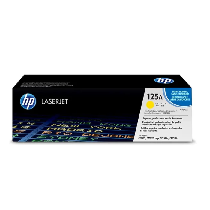 HP 125A Yellow Original Laserjet Toner Cartridge, CB542A