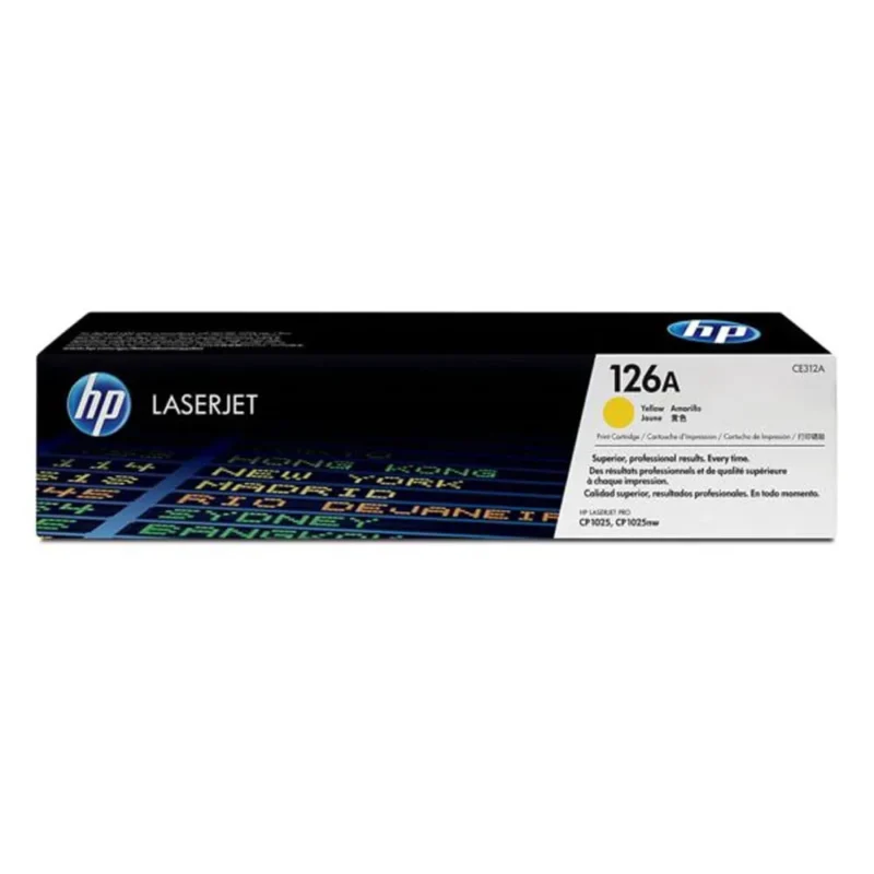 HP 126A Yellow Original Laserjet Toner Cartridge, CE312A