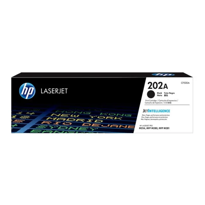 HP 202A Black Original Laserjet Toner Cartridge, CF500A