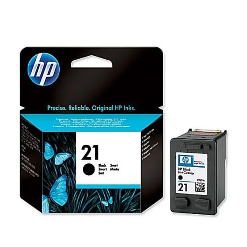 HP 21 Black Original Ink Cartridge, C9351AN#140