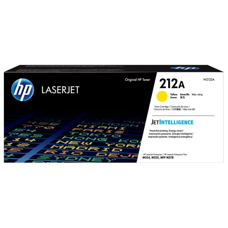HP 212A Yellow Original Laserjet Toner Cartridge, W2122A
