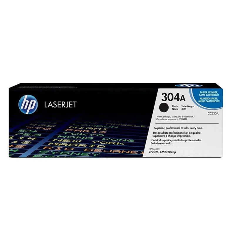 HP 304A Black Original Laserjet Toner Cartridge, CC530A