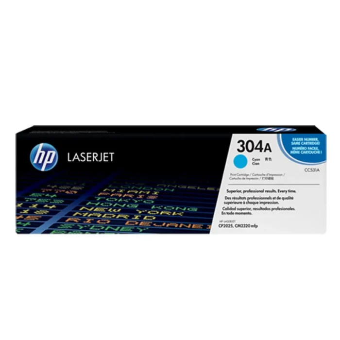 HP 304A Cyan Original Laserjet Toner Cartridge, CC531A