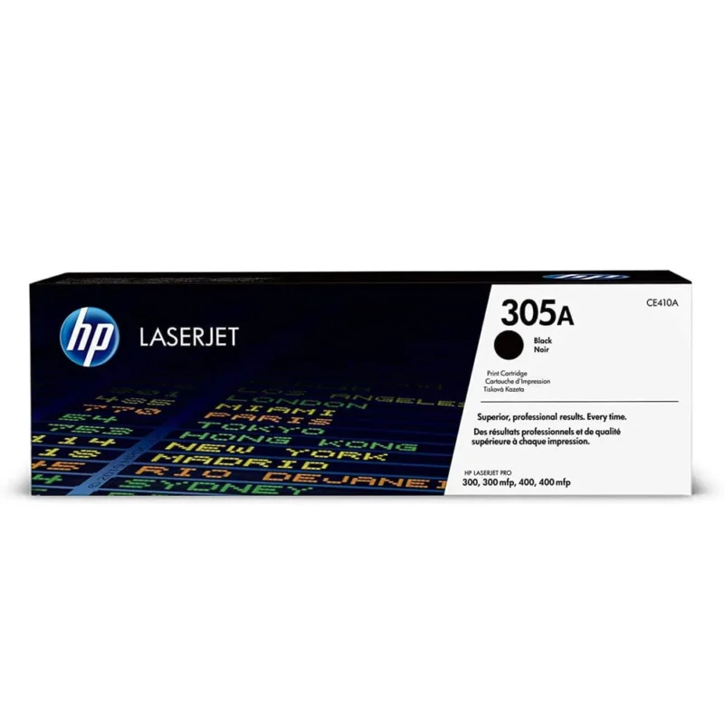 HP 305A Black Original Laserjet Toner Cartridge, CE410A