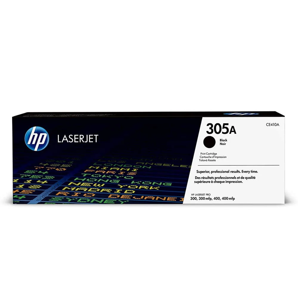 HP 305A Black Original Laserjet Toner Cartridge, CE410A