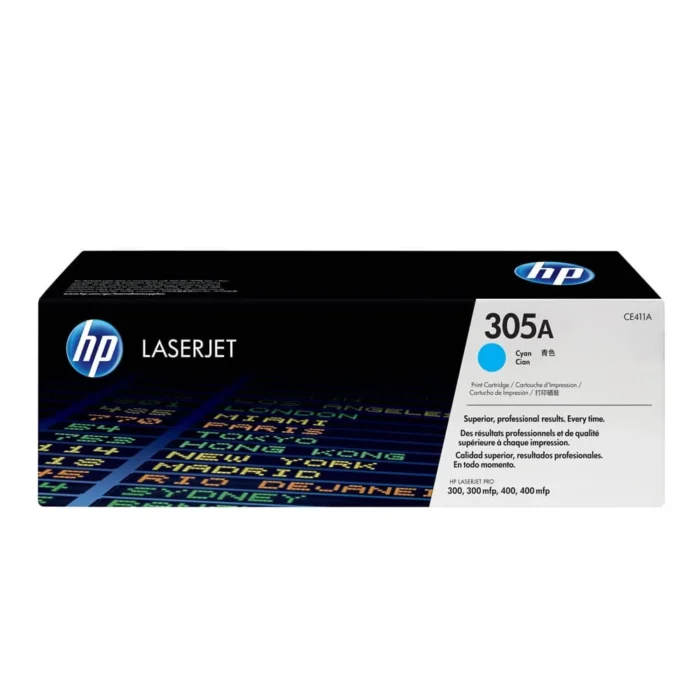 HP 305A Cyan Original Laserjet Toner Cartridge, CE411A