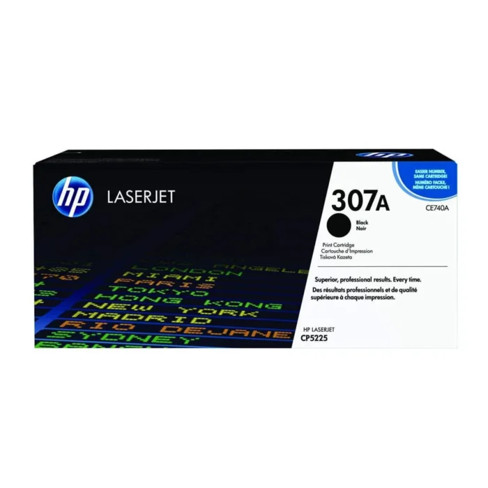 HP 307A Black Original Laserjet Toner Cartridge, CE740A
