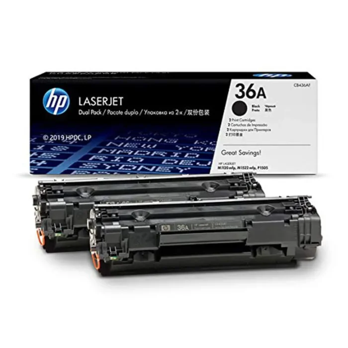 HP 36A Black Original Laserjet Toner Cartridge, CB436A