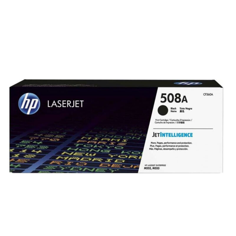 HP 508A Black Original Laserjet Toner Cartridge, CF360A