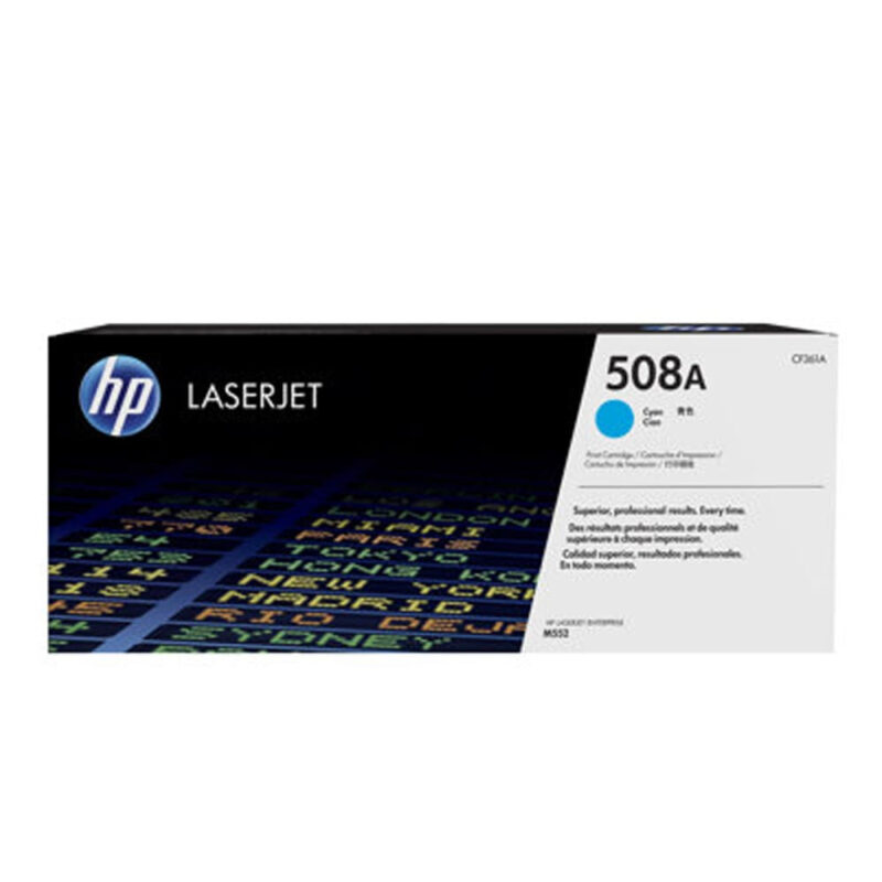 HP 508A Cyan Original LaserJet Toner Cartridge, CF361A