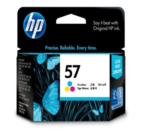 HP 57 Tri-Color Original Ink Cartridge, C6657AE