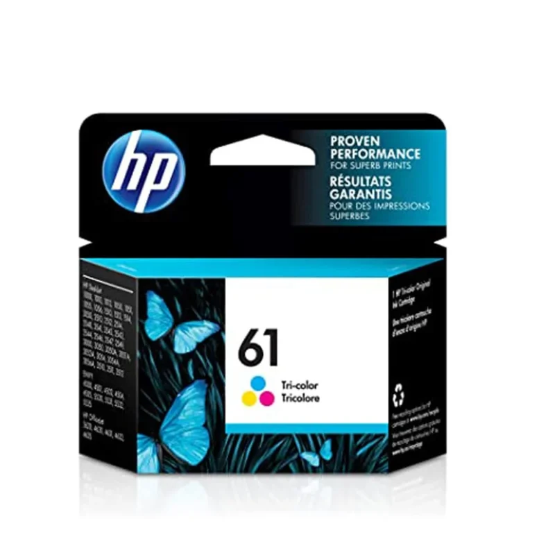 HP 61 Tri-Color Original Ink Cartridge, CH562WN