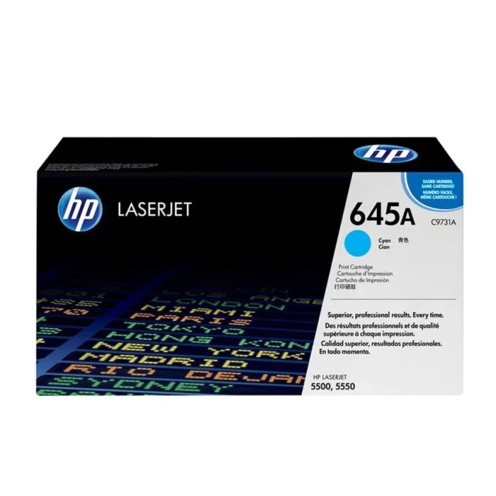 HP 645A Cyan Original LaserJet Toner Cartridge, C9731A