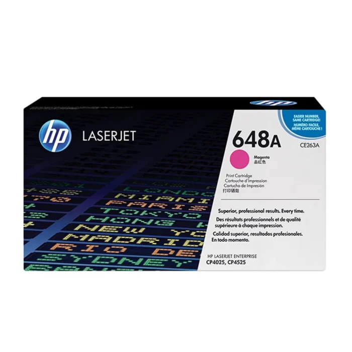 HP 648A Magenta Original LaserJet Toner Cartridge (CE263A)