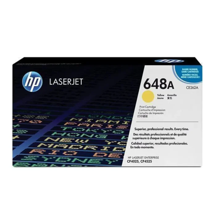 HP 648A Yellow Original Laserjet Toner Cartridge, CE262A