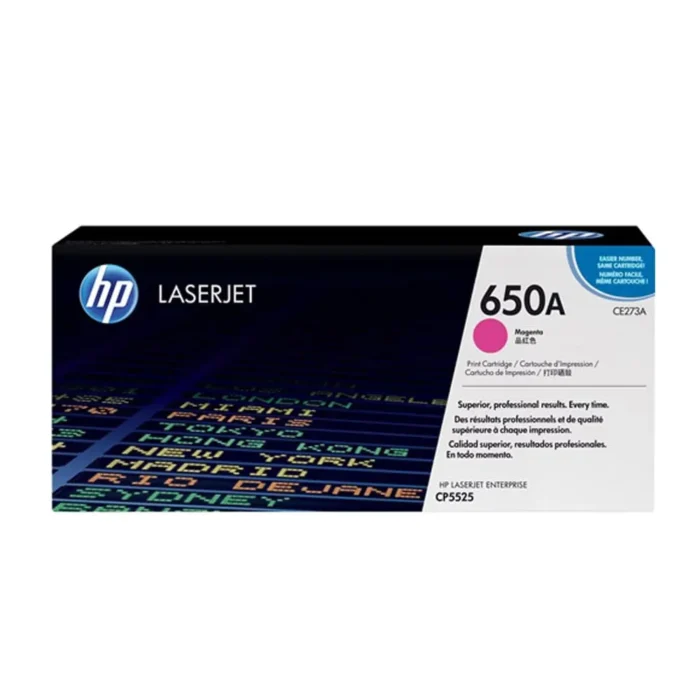 HP 650A Magenta Original LaserJet Toner Cartridge, CE273A