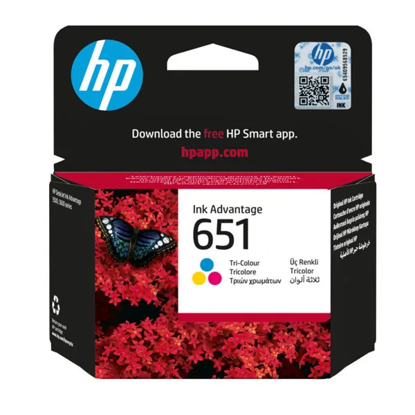 HP 651 Tri-Color Original Ink Advantage Cartridge, C2P11AE