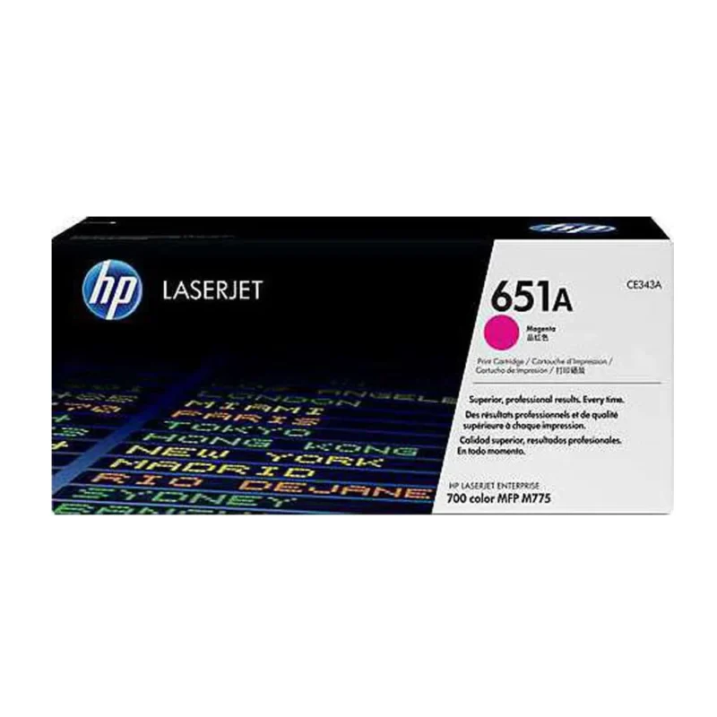 HP 651A Magenta Original LaserJet Toner Cartridge, CE343A