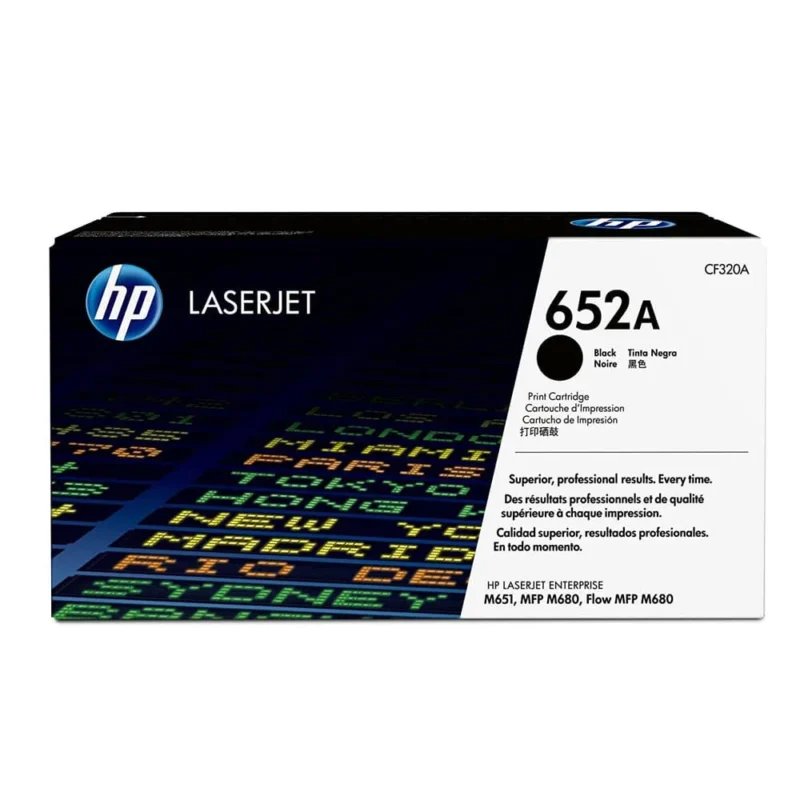 HP 652A Black Original LaserJet Toner Cartridge (CF320A)