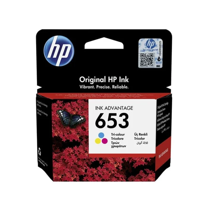 HP 653 Tri-Color Original Ink Advantage Cartridge,3YM74AE