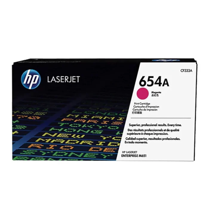HP 654A Magenta Original LaserJet Toner Cartridge, CF333A