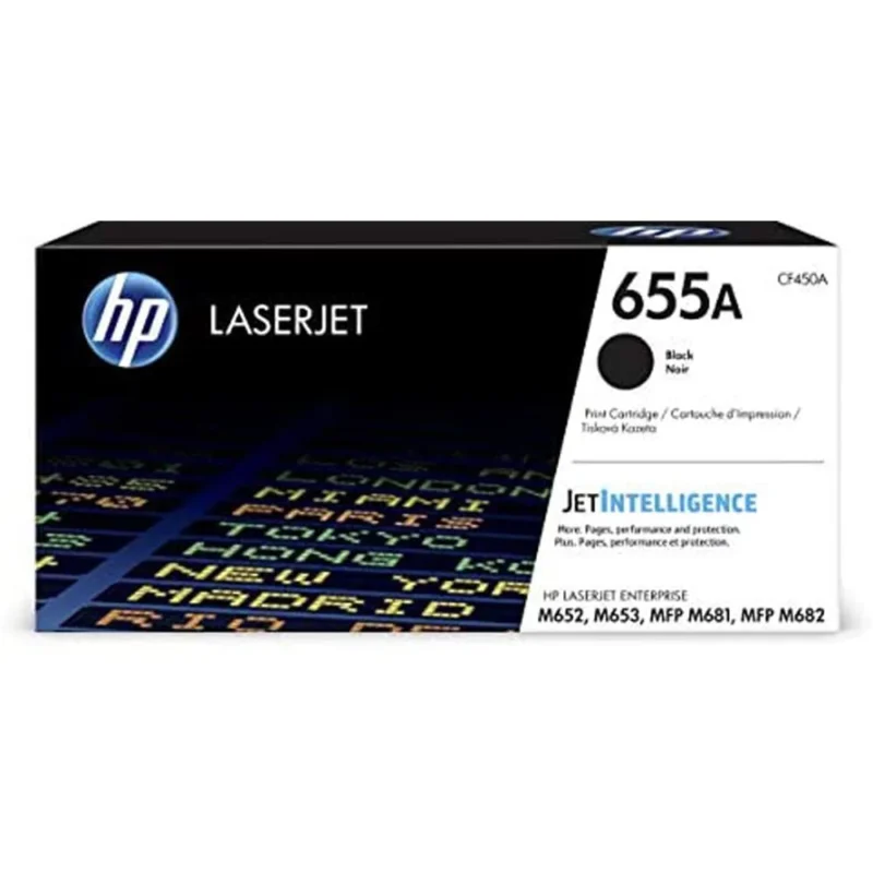 HP 655A Black Original LaserJet Toner Cartridge (CF450A)