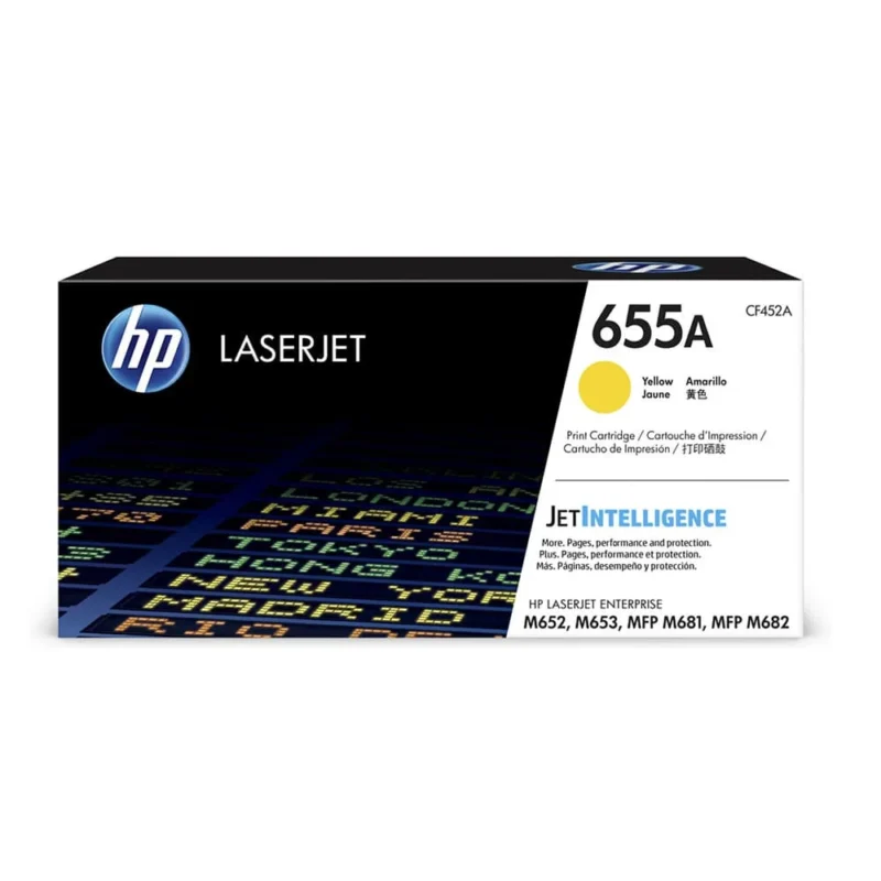 HP 655A Yellow Original LaserJet Toner Cartridge (CF452A)