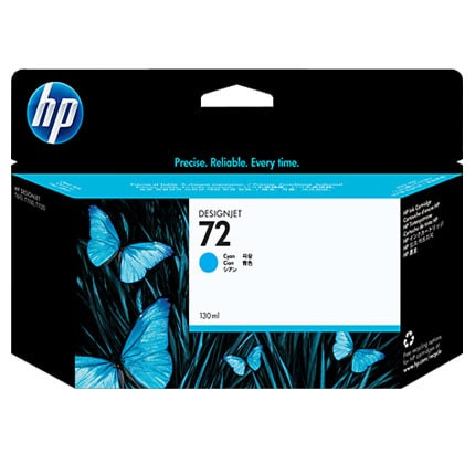 HP 72 130-ML Cyan Designjet Original Ink Cartridge, C9371A