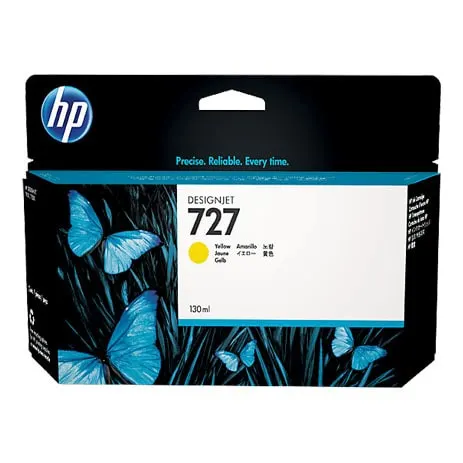 HP 727 130-ML Yellow Designjet Original Ink Cartridge, B3P21A