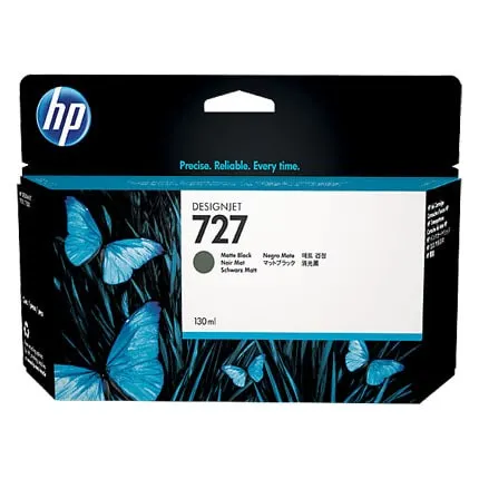 HP 727 130-ML Matte Black Designjet Original Ink Cartridge, B3P22A