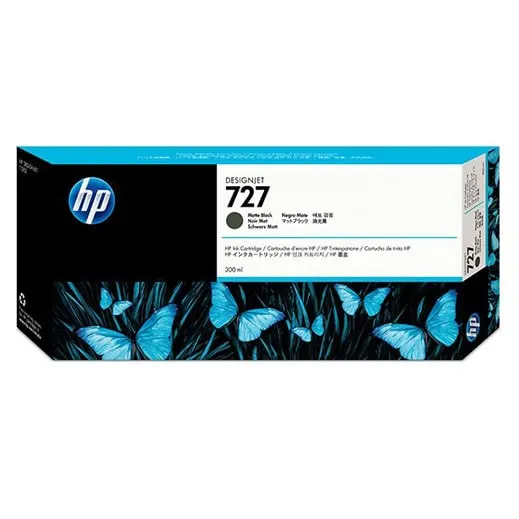 HP 727 300-ML Matte Black Designjet Original Ink Cartridge, C1Q12A