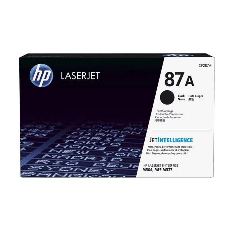 HP 87A Black Original LaserJet Toner Cartridge, CF287A