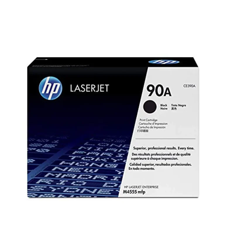 HP 90A Black Original Laserjet Toner Cartridge, CE390A