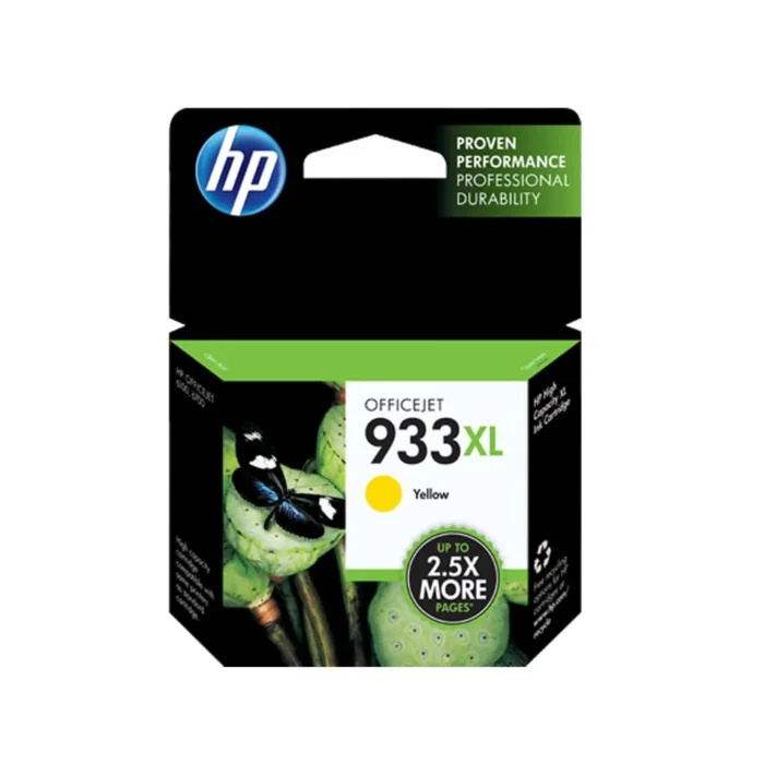 HP 933XL High Yield Yellow Original Ink Cartridge, CN056AE