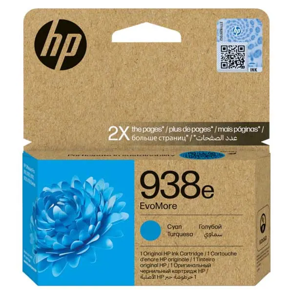 HP 938E Evomore Cyan Original Ink Cartridge, 938E - C